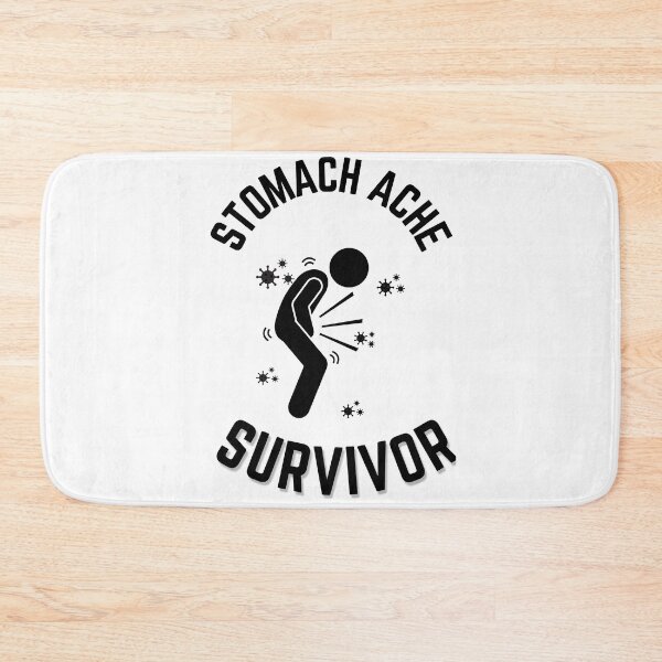 Item preview, Stomach Ache Survivor V2 Black-Tummy Ache Funny Elegant Minimal designed and sold by MAEffects.