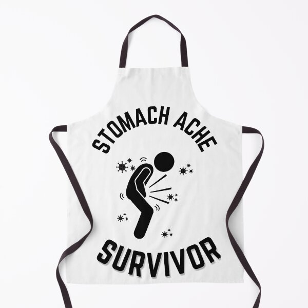Item preview, Stomach Ache Survivor V2 Black-Tummy Ache Funny Elegant Minimal designed and sold by MAEffects.