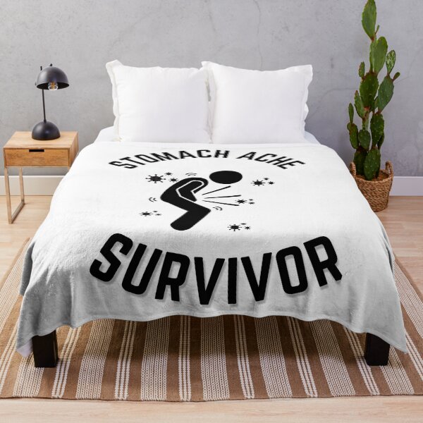Item preview, Stomach Ache Survivor V2 Black-Tummy Ache Funny Elegant Minimal designed and sold by MAEffects.