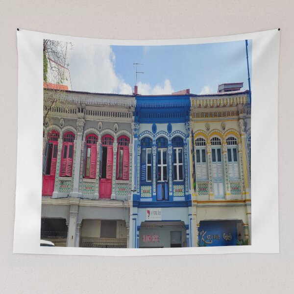 Item preview, Colourful Peranakan Shophouses, Singapore designed and sold by Happiness Creators.