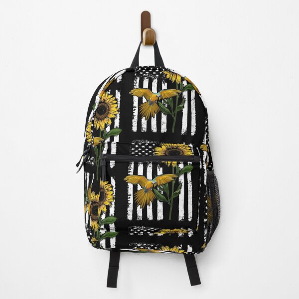Item preview, Parrot Sunflower Black White American Flag  designed and sold by WillaldShop.