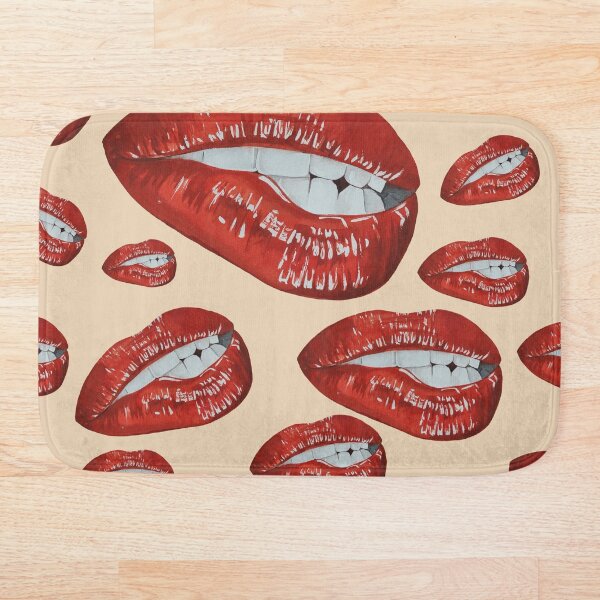 Aperçu de l'œuvre Motif lèvres rouges. Aquarelle créée et vendue par colorful  art.