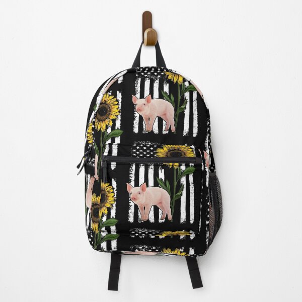 Item preview, Pig Sunflower Black White American Flag  designed and sold by WillaldShop.
