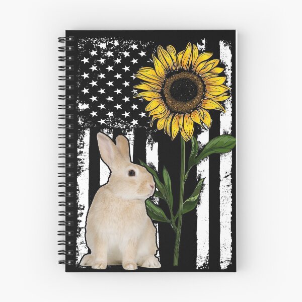 Item preview, Rabbit Sunflower Black White American Flag  designed and sold by WillaldShop.