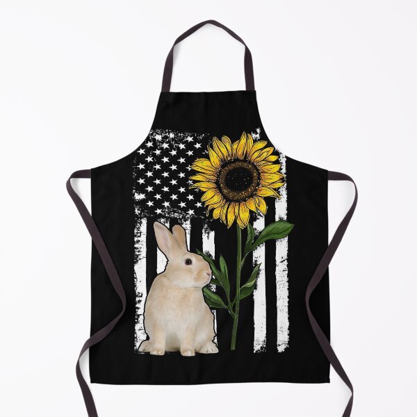 Item preview, Rabbit Sunflower Black White American Flag  designed and sold by WillaldShop.