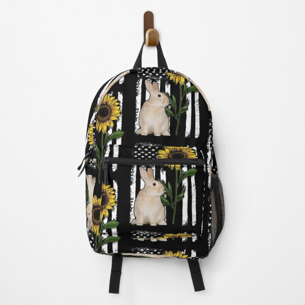 Item preview, Rabbit Sunflower Black White American Flag designed and sold by WillaldShop.