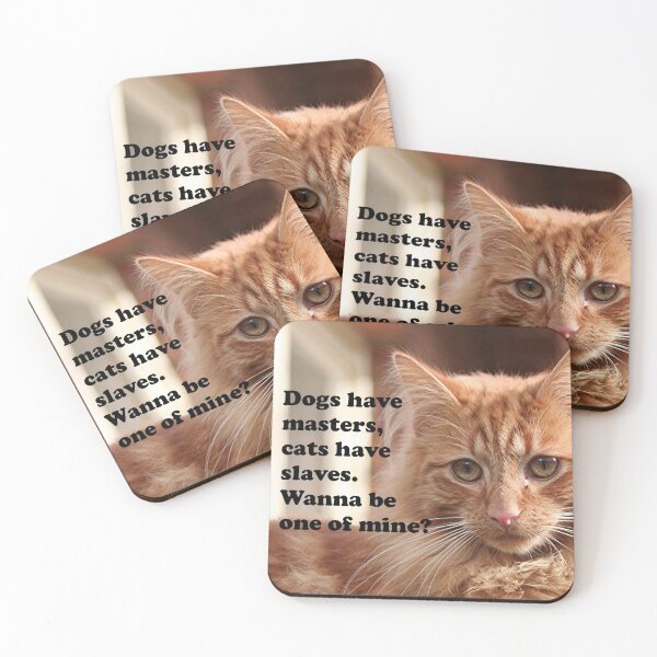 Item preview, Dogs have masters, cats have slaves. Wanna be one of mine? designed and sold by FranWest.