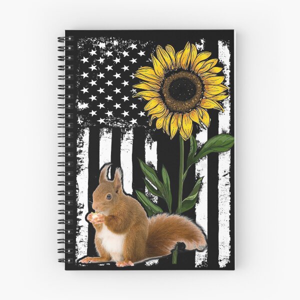 Item preview, Squirrel Sunflower Black White American Flag  designed and sold by WillaldShop.