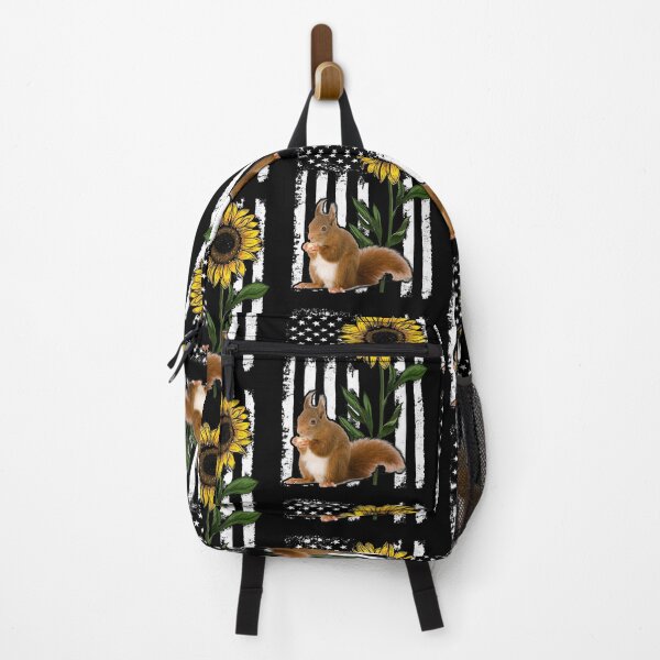 Item preview, Squirrel Sunflower Black White American Flag designed and sold by WillaldShop.