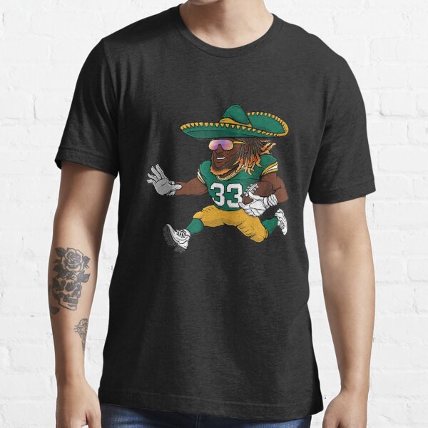 Nike Men's Green Bay Packers Aaron Jones #33 Gold T-Shirt