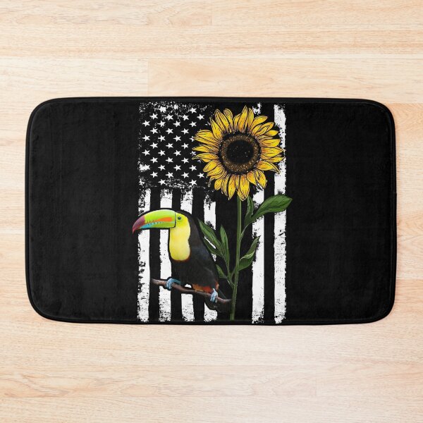 Item preview, Toucan Sunflower Black White American Flag  designed and sold by WillaldShop.