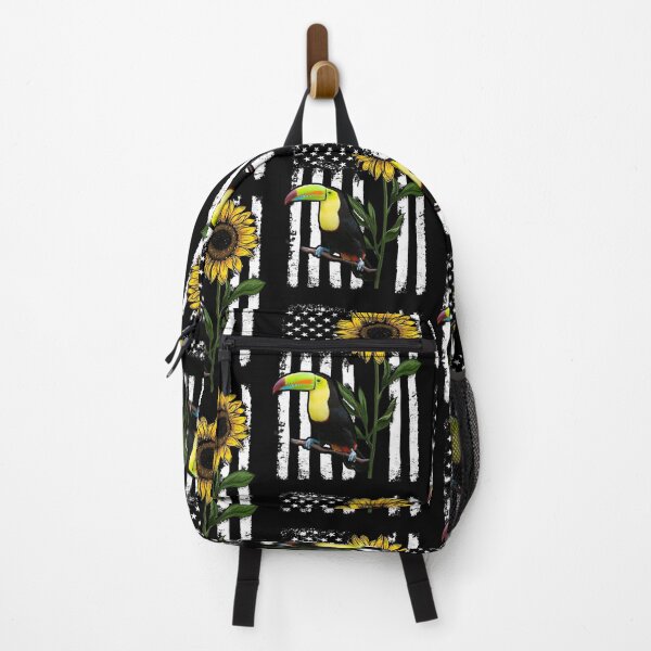Item preview, Toucan Sunflower Black White American Flag  designed and sold by WillaldShop.
