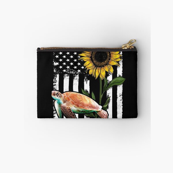 Item preview, Turtle Sunflower Black White American Flag  designed and sold by WillaldShop.