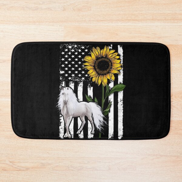 Item preview, Unicorn Sunflower Black White American Flag  designed and sold by WillaldShop.