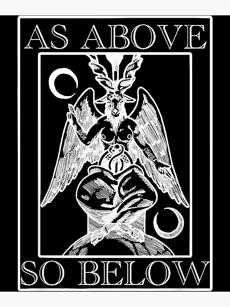 quot As Above So Below Baphomet Occult Satanic quot Photographic Print for quot As Above So Below Baphomet Occult Satanic quot Photographic Print for