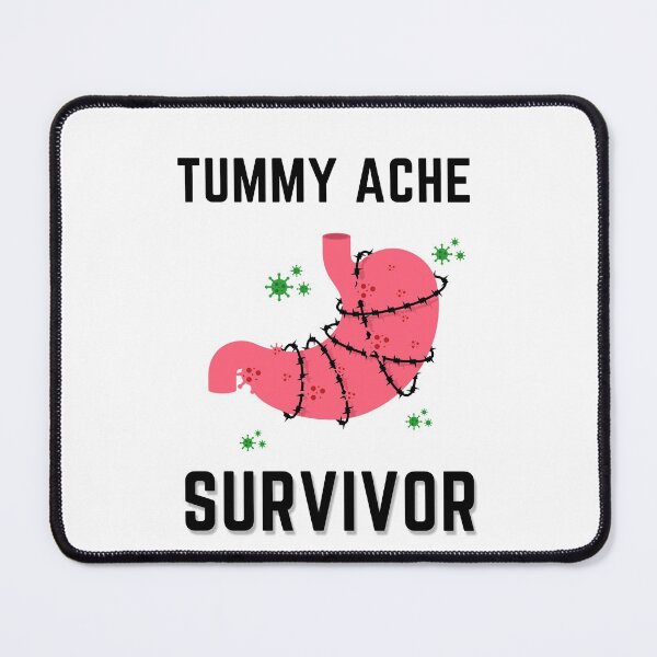 Item preview, Tummy Ache Survivor V2 Black-Stomach Ache Funny Illustrative designed and sold by MAEffects.