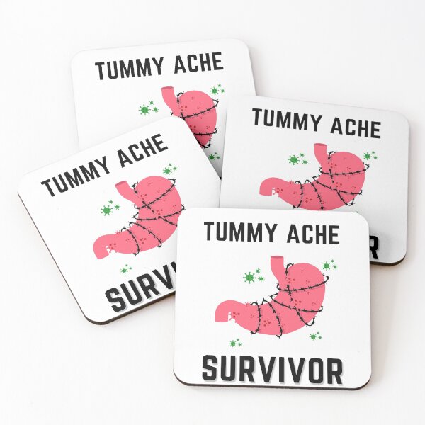 Item preview, Tummy Ache Survivor V2 Black-Stomach Ache Funny Illustrative designed and sold by MAEffects.