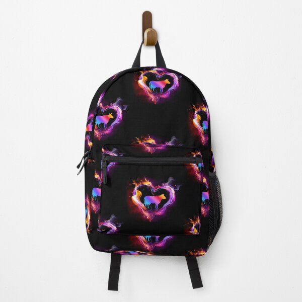 Vista previa del artículo con la obra «Arte de corazón de acuarela de vaca», diseñado y vendido por WillaldShop.