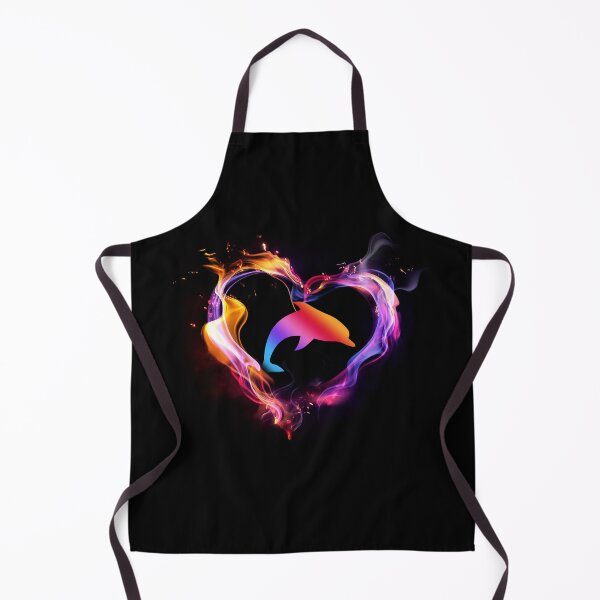 Item preview, Dolphin Watercolor Heart Art designed and sold by WillaldShop.