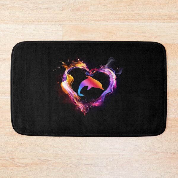 Item preview, Dolphin Watercolor Heart Art designed and sold by WillaldShop.