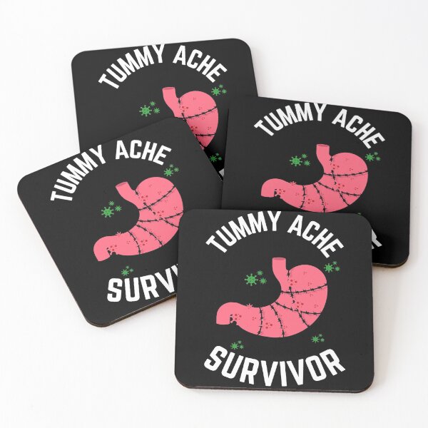 Item preview, Tummy Ache Survivor V2 White-Stomach Ache Funny Illustrative designed and sold by MAEffects.