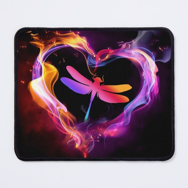 Item preview, Dragonfly Watercolor Heart Art designed and sold by WillaldShop.