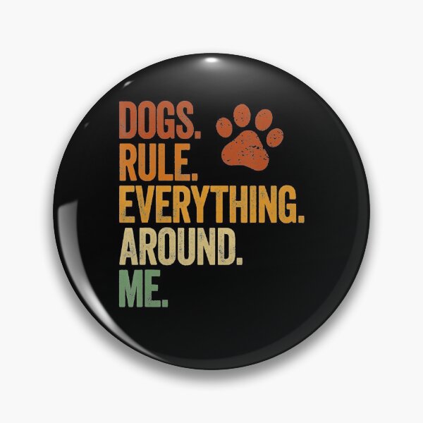 Item preview, Vintage Graphic Dogs Rule Everything Around Me Quote Funny Dog Mom designed and sold by JoellaFlinteTee.