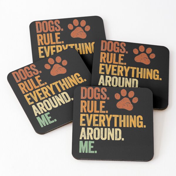 Item preview, Vintage Graphic Dogs Rule Everything Around Me Quote Funny Dog Mom designed and sold by JoellaFlinteTee.