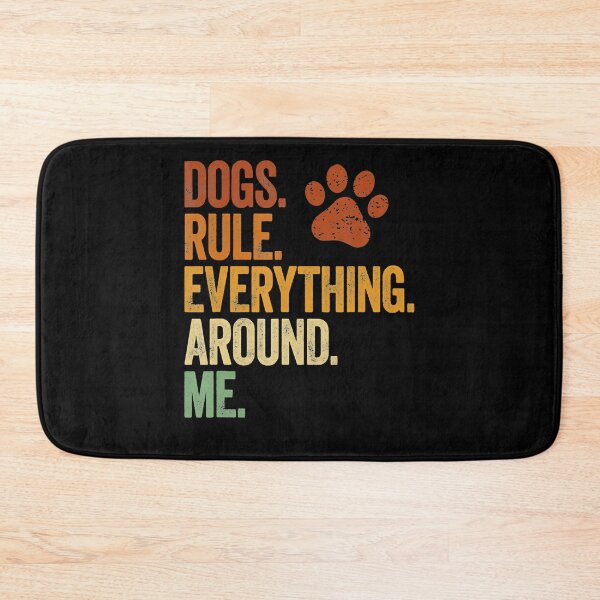 Item preview, Vintage Graphic Dogs Rule Everything Around Me Quote Funny Dog Mom designed and sold by JoellaFlinteTee.