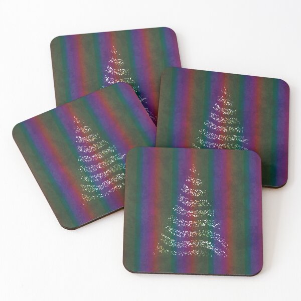 Item preview, Dark Rainbow Stripes Minimalist Christmas Tree Lights designed and sold by James-Cole.