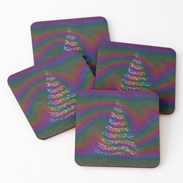 Item preview, Dark Rainbow Swirl Minimalist Christmas Tree Lights designed and sold by James-Cole.