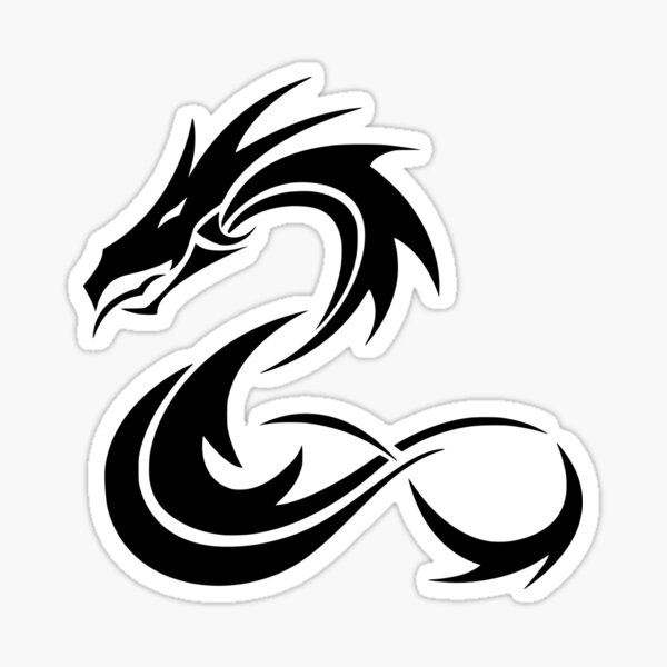 Item preview, Color art black dragon designed and sold by artdragongift.