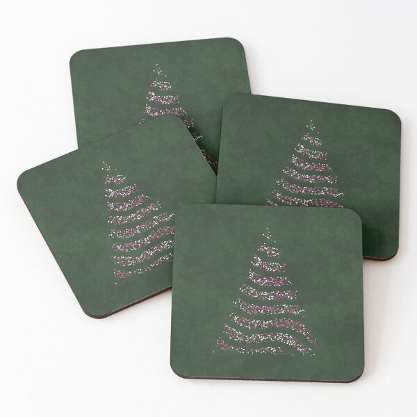 Item preview, Pink and white Minimalist Christmas Tree Lights on Green designed and sold by James-Cole.