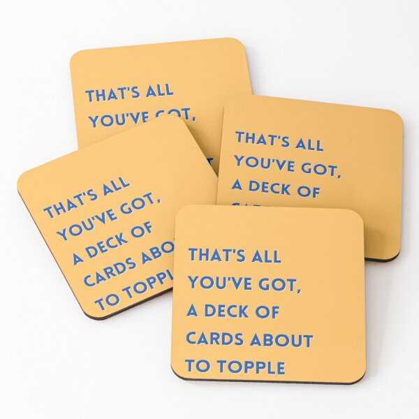 Item preview, That's all you've got, a deck of cards about to topple designed and sold by Spiffle.