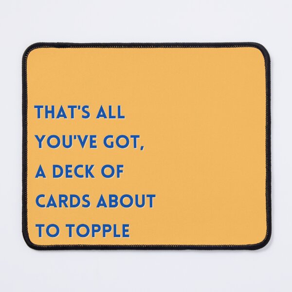 Item preview, That's all you've got, a deck of cards about to topple designed and sold by Spiffle.