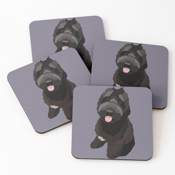 Item preview, Black Doodle Tongue Out Dog Portrait Digital Illustration designed and sold by sherylwylie.