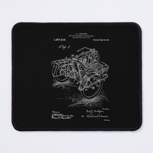 Item preview, Motorcycle Side Car Attachment Patent 1918 designed and sold by LadyMay Vintage.