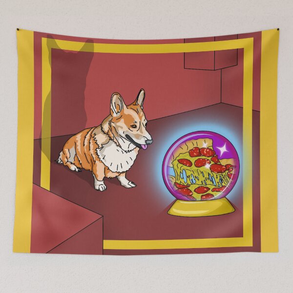 Item preview, Corgi Crystal Ball Psychic Medium Pizza designed and sold by Travis Varnum.