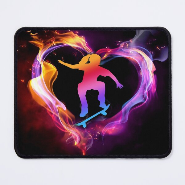 Item preview, Skateboarding Watercolor Heart Art designed and sold by WillaldShop.
