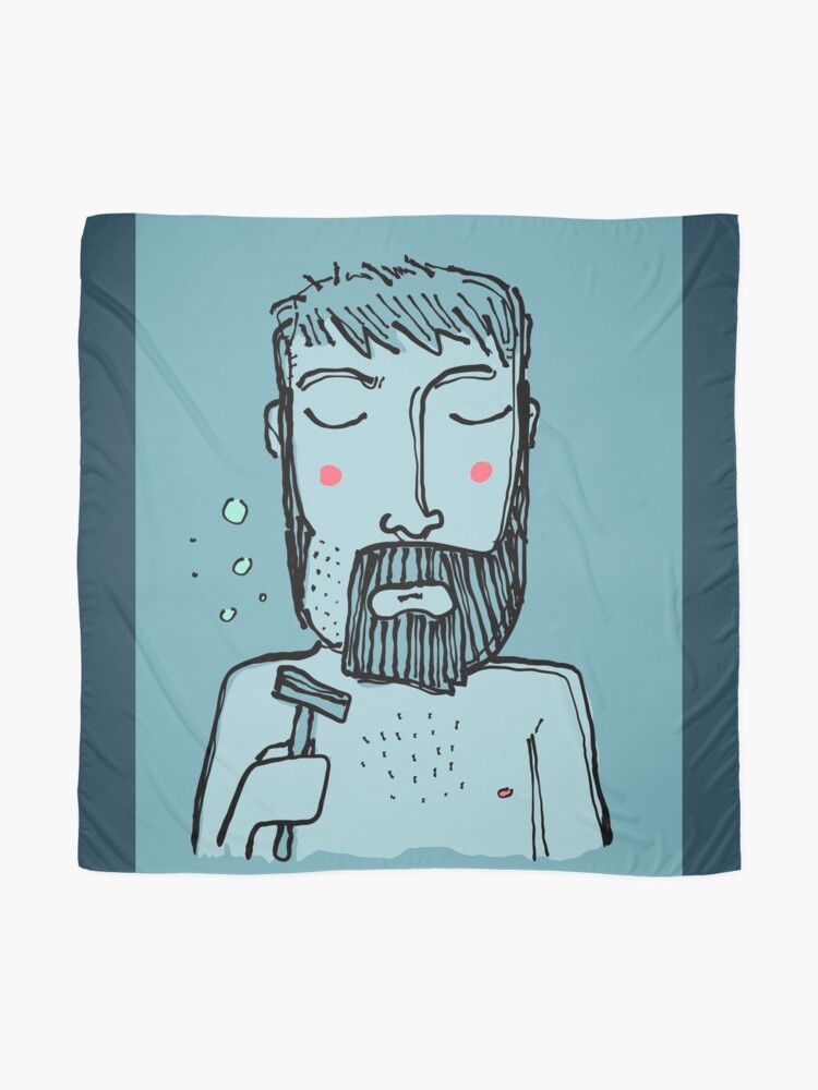 Panuelo Hombre Triste De Dibujos Animados Afeitarse La Barba De Bernardojbp Redbubble