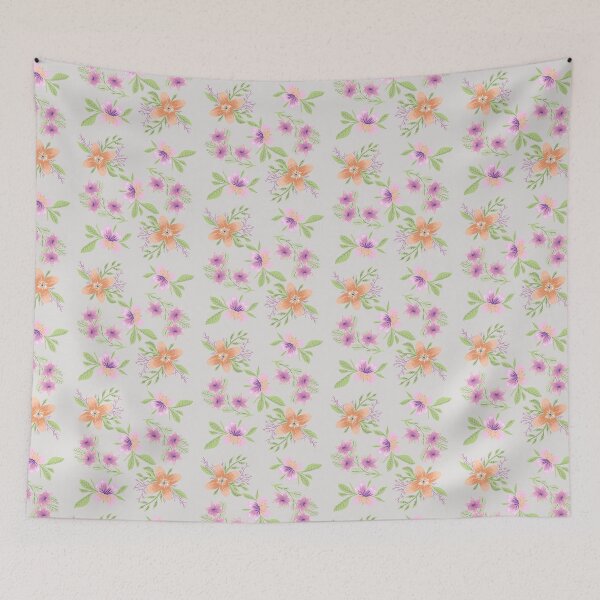 Item preview, Floral Pattern on Light Grey Background - floralpatterns designed and sold by JulieSouster.