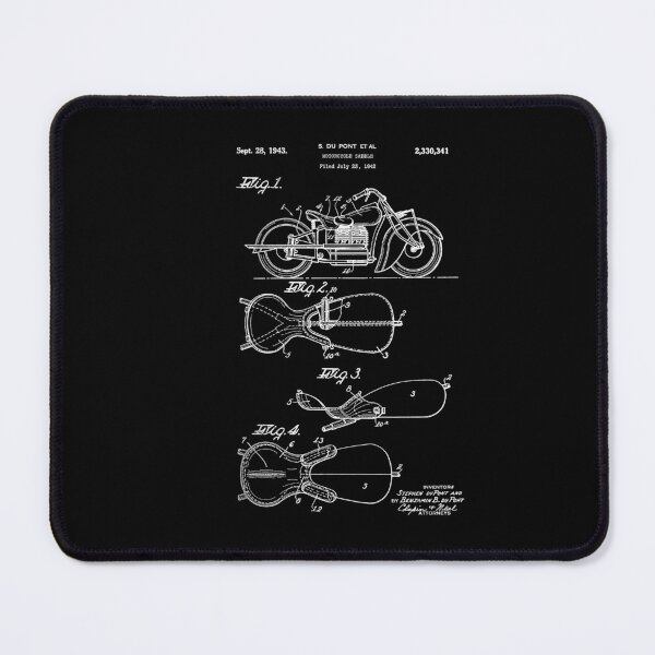 Item preview, Motorcycle Saddle patent 1943 designed and sold by LadyMay Vintage.