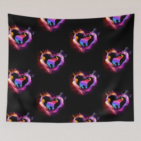 Item preview, Love heart wallpaper elephant designed and sold by CatheriLove.