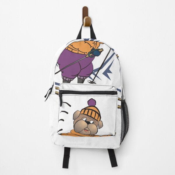 Item preview, Cute Cartoon Dog Skiing in the Winter Mountains designed and sold by pixelspantry.