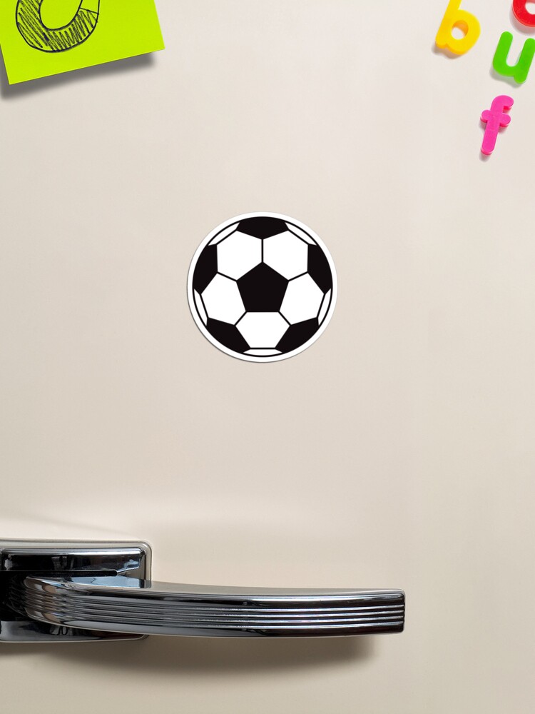 Magnet for Sale mit Fußball Ball Aufkleber und Wanduhr von Mhea