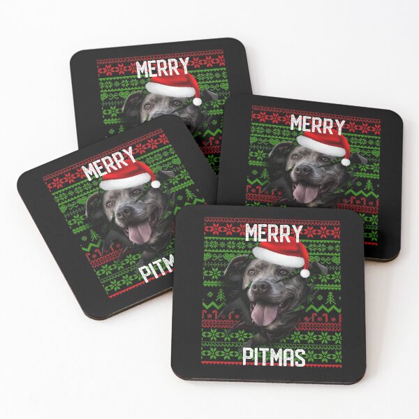 Item preview, Break Wall Grey Dog Pitbull Christmas Santa Hat designed and sold by Barnissim.