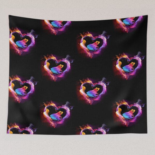 Item preview, Love heart wallpaper frog designed and sold by CatheriLove.