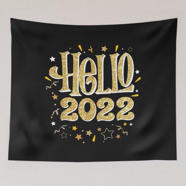 Item preview, feliz Ano Nuevo 2022 Camiseta Hello 2022 New Year Pajama T-Shirt designed and sold by Besnier-Rahel.