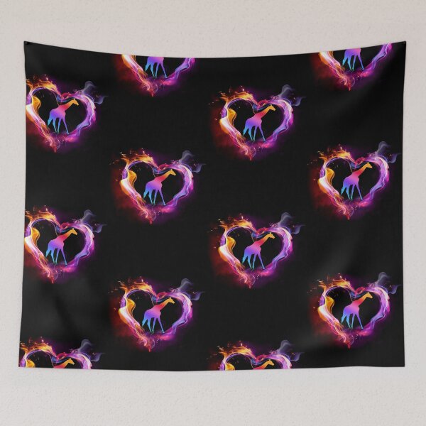 Item preview, Love heart wallpaper giraffe designed and sold by CatheriLove.