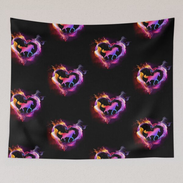 Item preview, Love heart wallpaper horse designed and sold by CatheriLove.